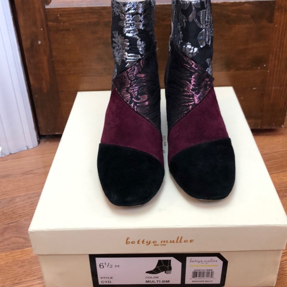 Rare Anthropologie Bettye Mueller Cyd patchwork boho booties ankle boots - Picture 8 of 11